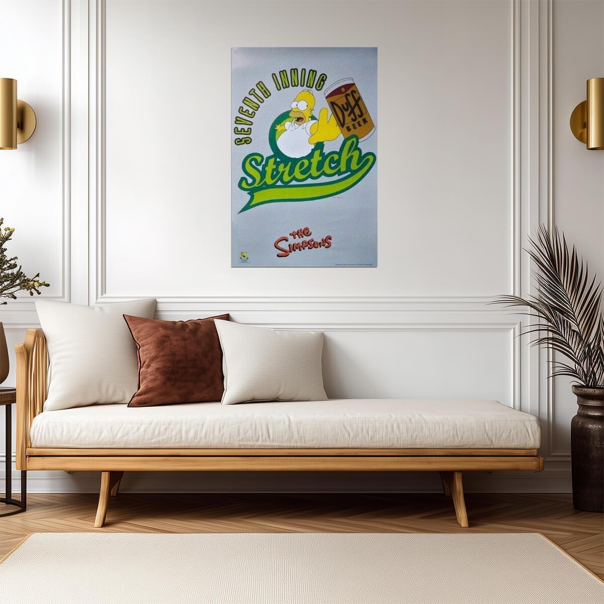 The Simpsons | Homer Simpson's 7th Inning Stretch | Matt Groening Cartoon Poster - Movies & TV Poster