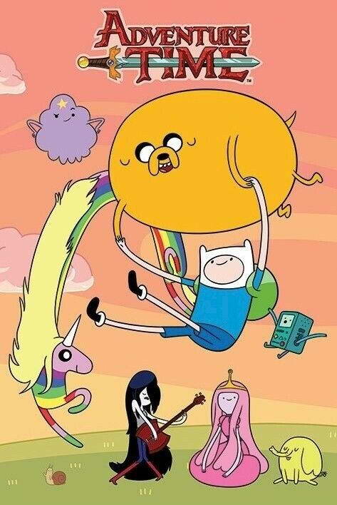 Adventure Time at Sunset | Finn Jake Marceline & BMO | Cartoon Network Poster - Movies & TV Poster