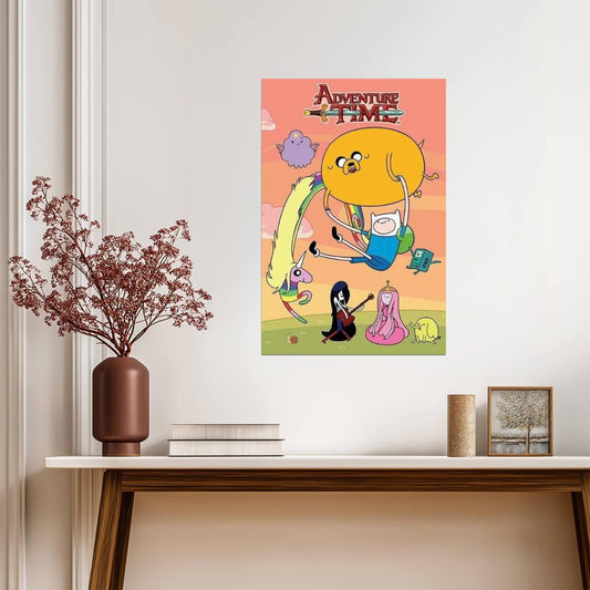 Adventure Time at Sunset | Finn Jake Marceline & BMO | Cartoon Network Poster - Movies & TV Poster