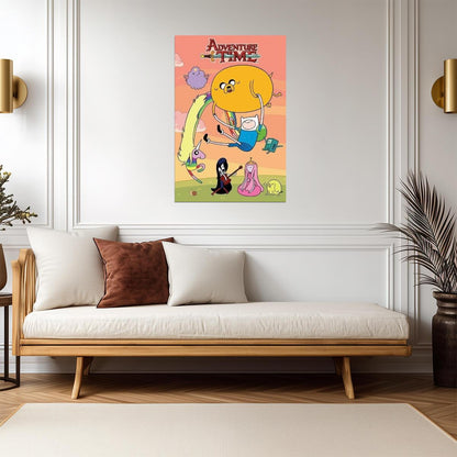 Adventure Time at Sunset | Finn Jake Marceline & BMO | Cartoon Network Poster - Movies & TV Poster
