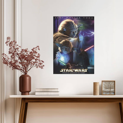 Star Wars: Attack of the Clones | Yoda Force Duel | Sci-Fi Movie Poster - Movies & TV Poster
