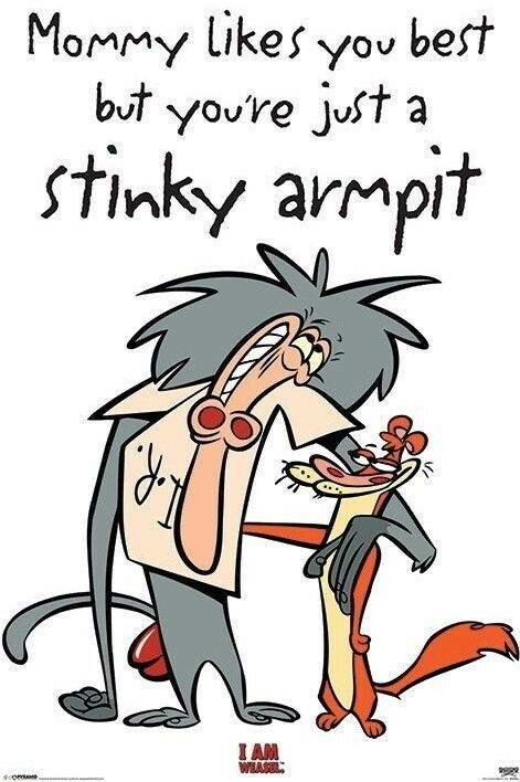 I Am Weasel | I.R. Baboon Stinky Armpit | 90s Cartoon Network Poster - Movies & TV Poster
