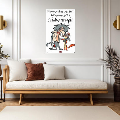 I Am Weasel | I.R. Baboon Stinky Armpit | 90s Cartoon Network Poster - Movies & TV Poster