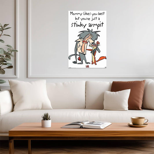 I Am Weasel | I.R. Baboon Stinky Armpit | 90s Cartoon Network Poster - Movies & TV Poster