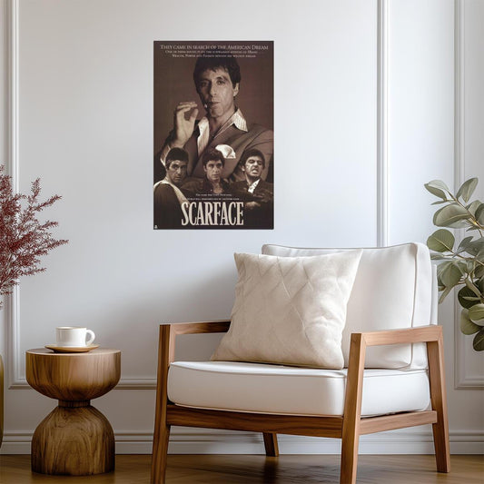 Scarface | Al Pacino as Tony Montana | Brian De Palma Film Poster - Movies & TV Poster