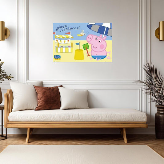 Peppa Pig | "¡Playa Aventuras!" Poster | Kids Cartoon Wall Art - Movies & TV Poster