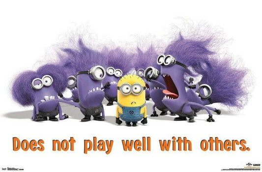 Despicable Me 2 | Minions "Play Well With Others" | Funny Movie Poster - Movies & TV Poster