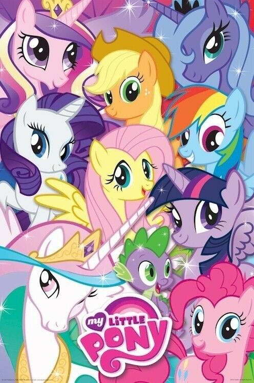 My Little Pony: Friendship Is Magic | Ten Ponies Collage | Kids Cartoon Poster - Movies & TV Poster