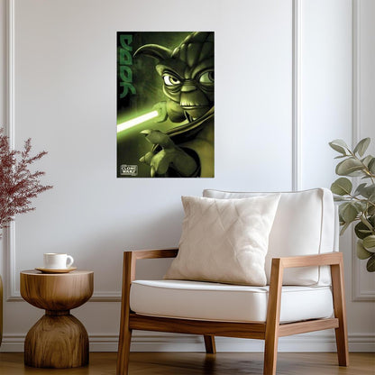 Star Wars: The Clone Wars | Yoda Portrait Poster | Animated Series Art - Movies & TV Poster