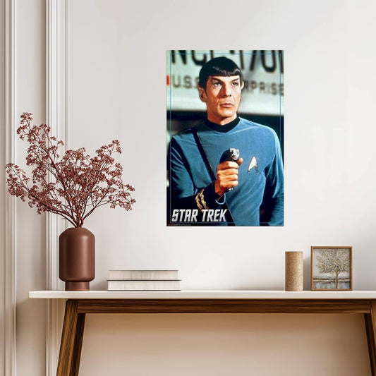 Star Trek: The Original Series | Leonard Nimoy as Spock with Phaser | Sci-Fi TV Show Poster - Movies & TV Poster