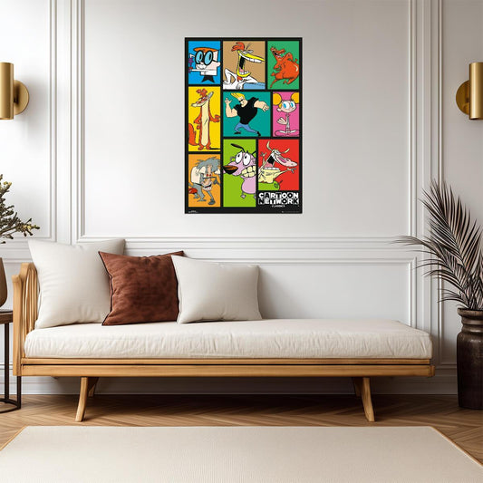 Cartoon Network Classics | 90s Characters Collage | Retro Cartoon Poster - Movies & TV Poster