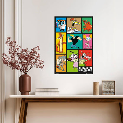 Cartoon Network Classics | 90s Characters Collage | Retro Cartoon Poster - Movies & TV Poster