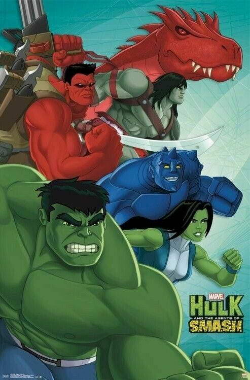 Hulk and the Agents of S.M.A.S.H. | Superhero Team Art  Animated Series Poster - Movies & TV Poster