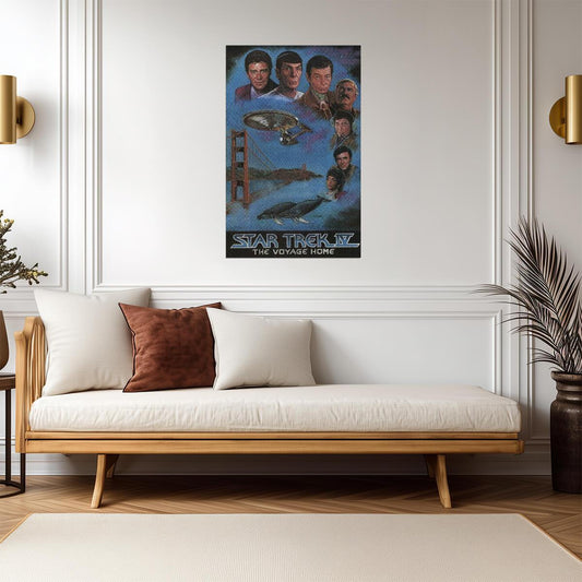 Star Trek IV: The Voyage Home | Golden Gate Bridge Poster | Classic Sci-Fi Movie - Movies & TV Poster