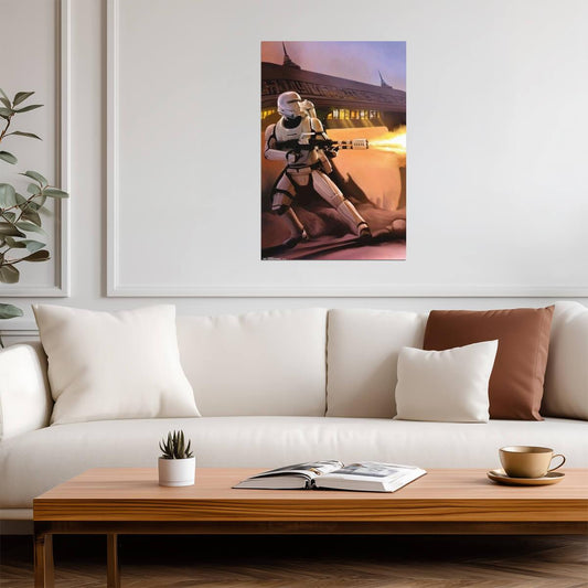 Star Wars: The Force Awakens | Stormtroopers Firing Blasters | Sci-Fi Action Poster - Movies & TV Poster