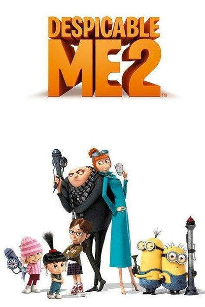 Despicable Me 2 Movie Cast | Gru and The Minions | Animated Film Poster - Movies & TV Poster