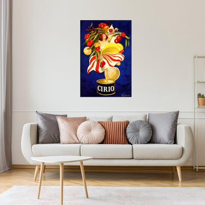 Cirio Food Poster | Italian Brand with Fruit Lady by Cappiello