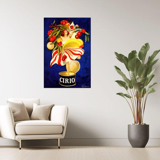 Cirio Food Poster | Italian Brand with Fruit Lady by Cappiello