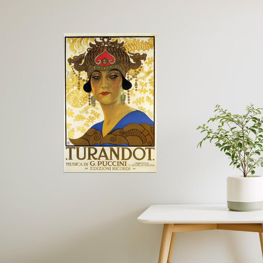 Turandot Opera Poster | Vintage Puccini Theater Art Nouveau Design