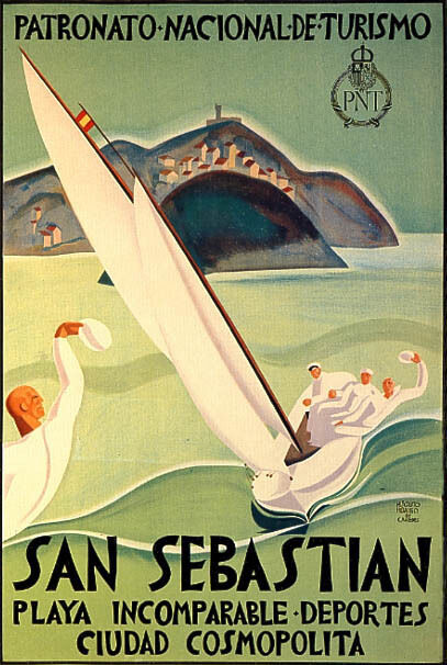 San Sebastián Spain Sailing Poster | Vintage Spanish Travel Ad