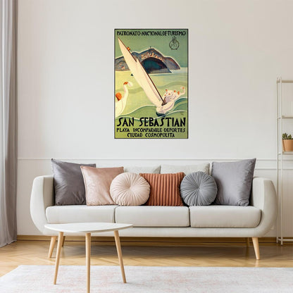 San Sebastián Spain Sailing Poster | Vintage Spanish Travel Ad