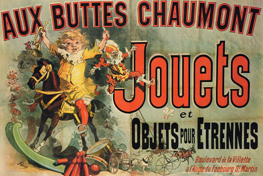 Aux Buttes Chaumont Jouets Poster | Vintage French Toys & Gifts Ad