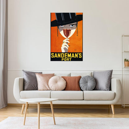 Sandeman’s Port Poster | Vintage Portuguese Wine Advertisement