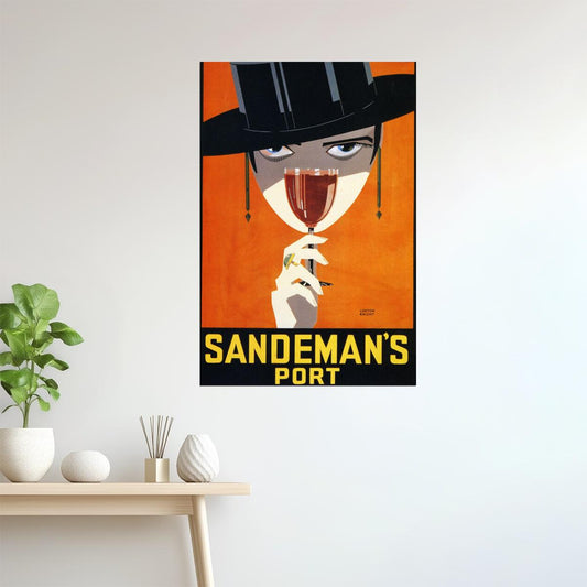 Sandeman’s Port Poster | Vintage Portuguese Wine Advertisement