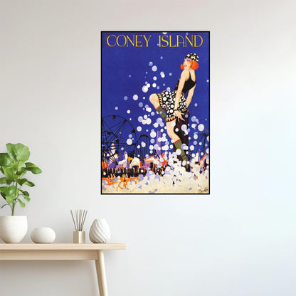 Coney Island | Vintage Luna Park Brooklyn NY Beach Entertainment Poster