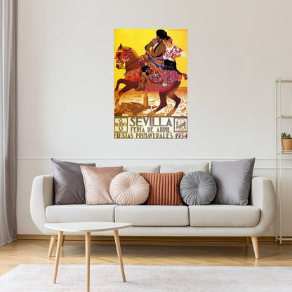 Sevilla 1934 Feria de Abril | Spanish Festival Horse Vintage Poster