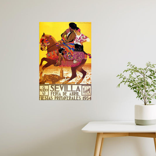 Sevilla 1934 Feria de Abril | Spanish Festival Horse Vintage Poster