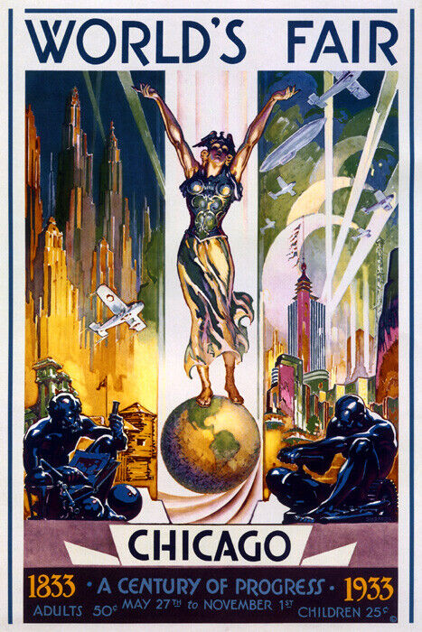 Chicago 1933 World’s Fair | Century of Progress Vintage Poster