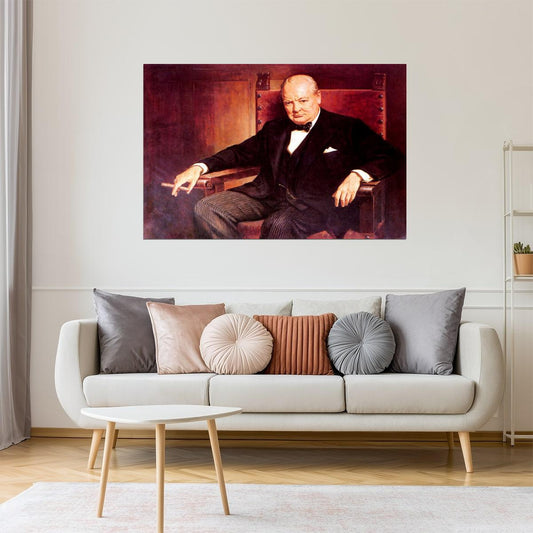 Winston Churchill | Portrait Art by Arthur Pan Poster