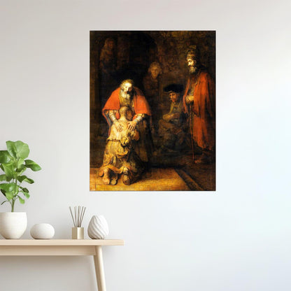 Return of the Prodigal Son | Rembrandt Religious Art Print Poster