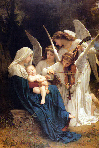 Song of the Angels | Bouguereau Painting of Mary and Baby Jesus Poster