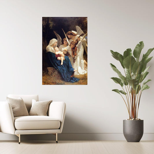 Song of the Angels | Bouguereau Painting of Mary and Baby Jesus Poster