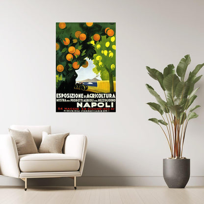 Napoli 1933 | Vintage Italian Agriculture and Orange Expo Poster
