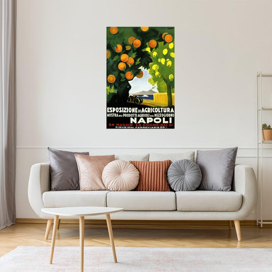 Napoli 1933 | Vintage Italian Agriculture and Orange Expo Poster
