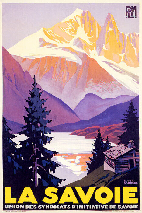 La Savoie | Vintage French Alps Mountain Travel Poster
