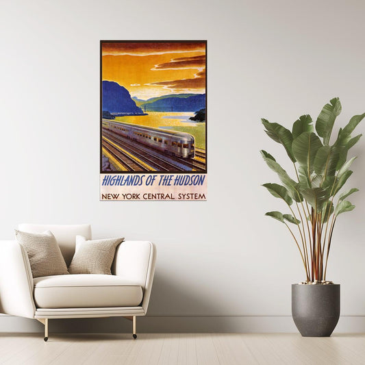 Highlands of the Hudson | Vintage New York Central Train Travel Poster
