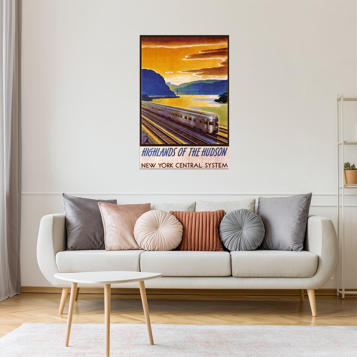 Highlands of the Hudson | Vintage New York Central Train Travel Poster