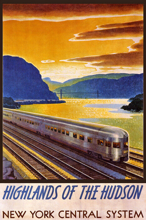 Highlands of the Hudson | Vintage New York Central Train Travel Poster
