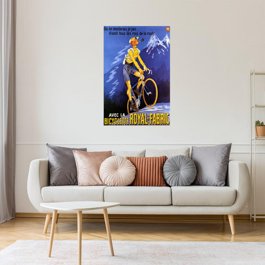 Royal Fabric Cycles | Vintage French Mountain Bicycle Advertisement Poster