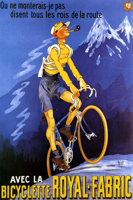 Royal Fabric Cycles | Vintage French Mountain Bicycle Advertisement Poster