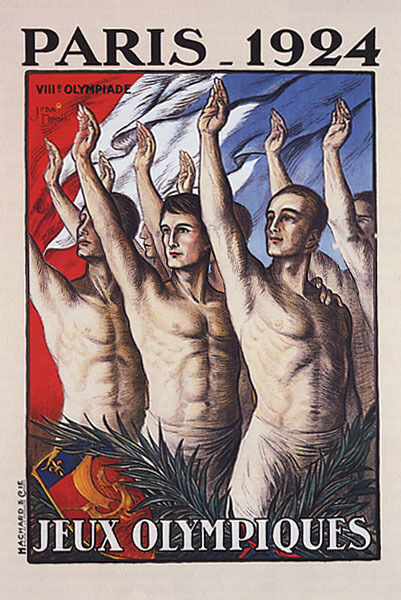 Paris 1924 | Vintage Summer Games Poster with Athletes