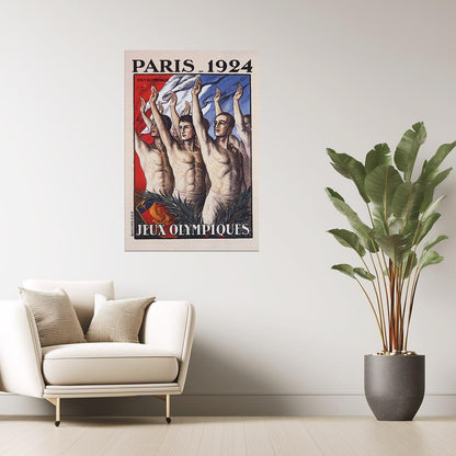 Paris 1924 | Vintage Summer Games Poster with Athletes