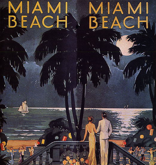 Miami Beach | Vintage Florida Nightlife and Seaside Party Poster