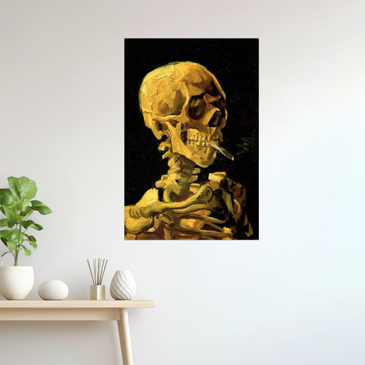 Skeleton with Cigarette | Art Print by Vincent van Gogh Poster