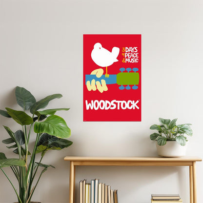 Woodstock 1969 Poster | Vintage Concert Print | Psychedelic Rock Wall Art