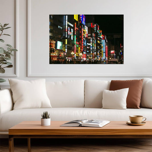 Neon Lights of Shinjuku | Urban Photography Print | Tokyo Japan Travel Poster